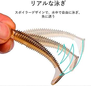 Amazon.co.jp: 7色セット ワーム ソフトルアー シャッドテール 7.5cm